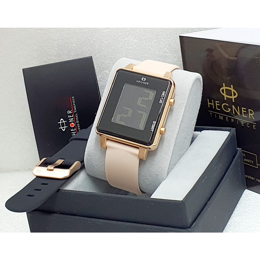 Jam Tangan Wanita Hegner 1682 Digital Original Garansi