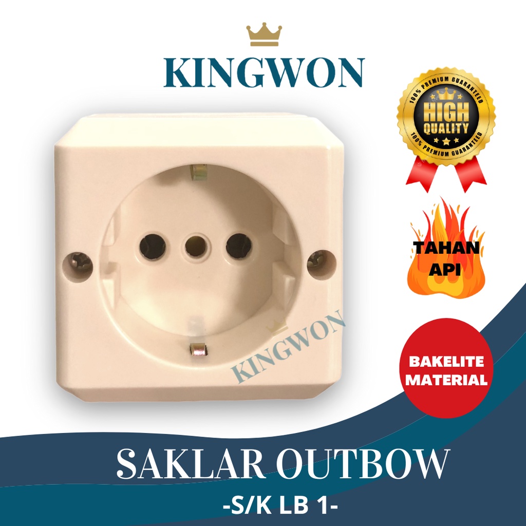 SAKLAR OB STOP KONTAK LUBANG 1 SATU SEGI CREAM SAKLAR OUTBOW SWITCH