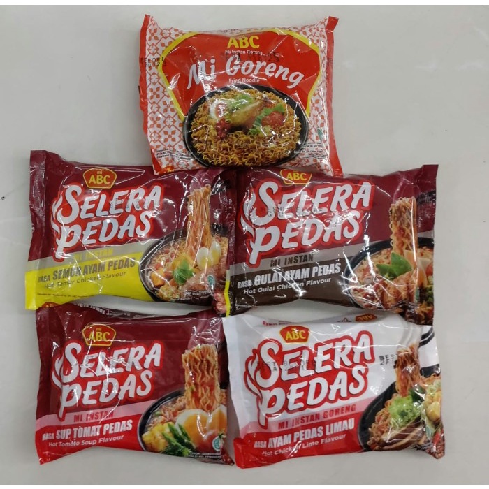 

TERLARIS ABC Selera pedas mie instant goreng / kuah - 5pc random