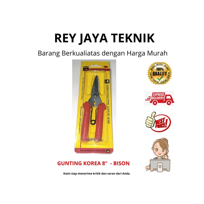 

Jual Gunting Korea Serbaguna 8" - Bison Murah