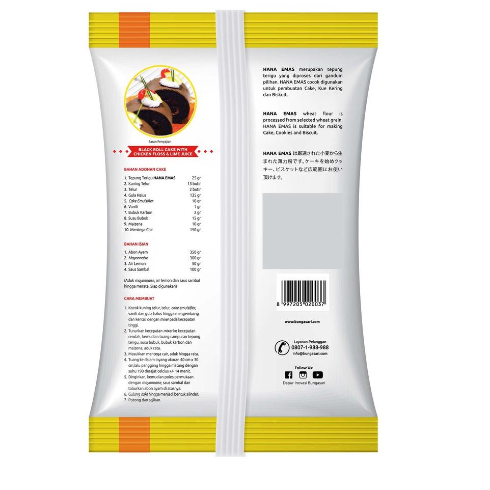 

codeOo5O9--Paket GEMAS Bungasari 2pcs Hana Emas Tepung 1kg + 1pcs Golden Eagle Tepung 1kg