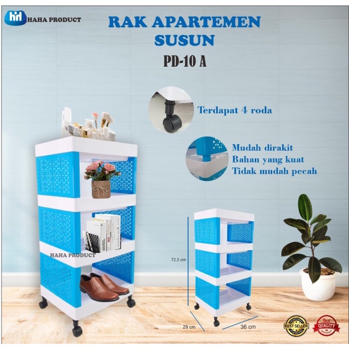 Rak Serbaguna / Rak susun / Rak Apartemen 4 Susun / Rak Multifungsi / Rak plastik 4 susun Rak serbaguna