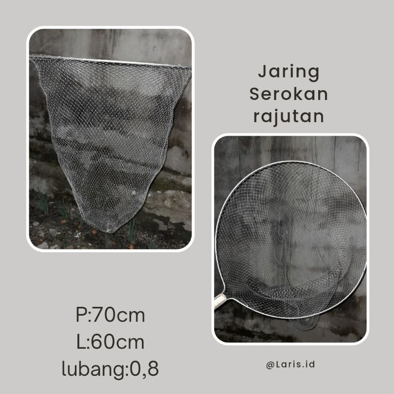 Jaring ikan Jaring seser Serokan ikan udang dan cumi Rajutan tangan
