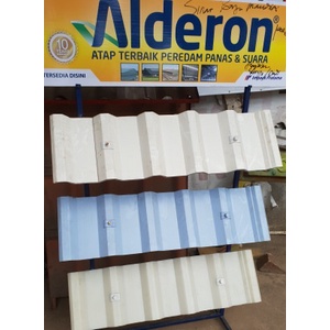 Atap UPVC Alderon ASLI MURAH 10 mm LEBAR EF 83.WARNA PUTIH DOFF uk 6 M