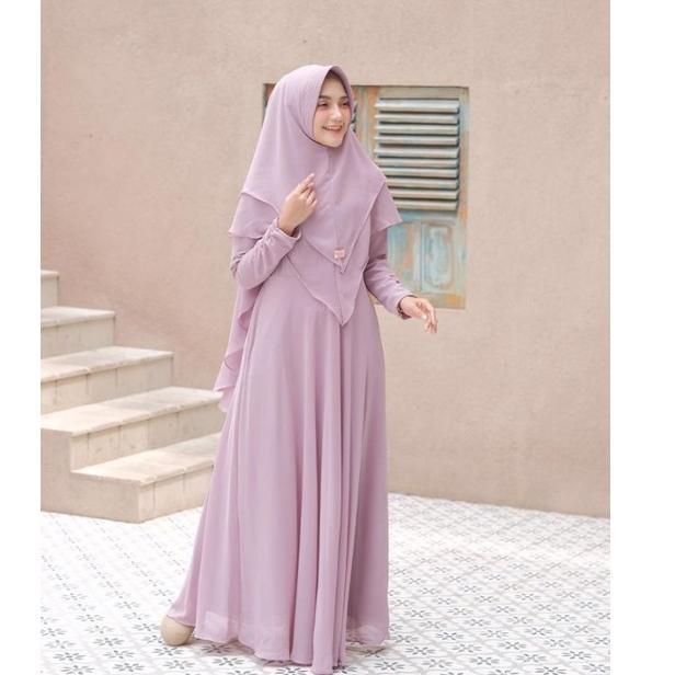 GAMIS SYARI SET HIJAB 2 LAYER JUMBO SIZE M L XL XXL XXXL {PGL.31Oc22ᴰ}
