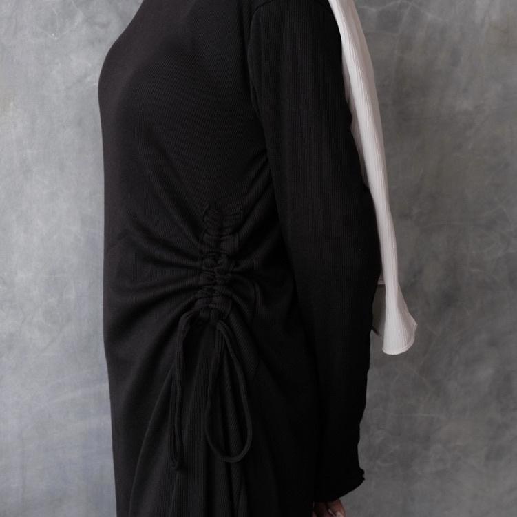 LILLY DRESS / knit dress / slim dress / dress tali serut / dress rib knit / inner dress / long dress