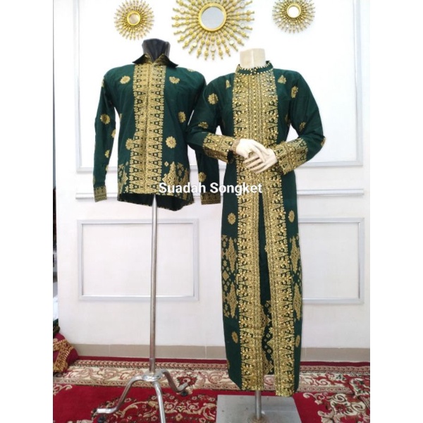 COUPLE GAMIS BATIK SONGKET HIJAU