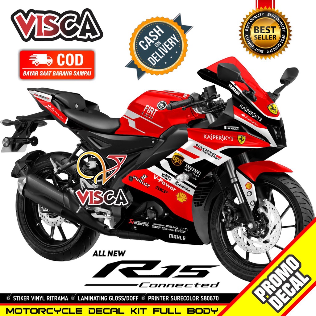 Stiker r15 v4 Decal R15 V4 Stiker Full Body R15 V4 Striping R15 V4 decal r15 v4 full body Ferrari