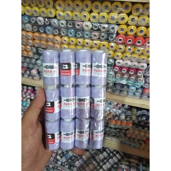 BENANG JAHIT 1LUSIN | WARNA LENGKAP PANJANG 400-500 YARD | BENANG JAHIT MURAH 100% Spun Polyester