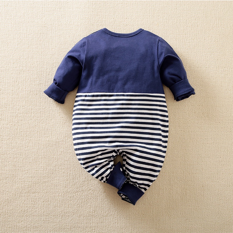 READY!!! jumper bayi usia 0-2 tahun lengan panjang lucu motif GARIS PENGUIN unisex import premium / brownieground / BA-231