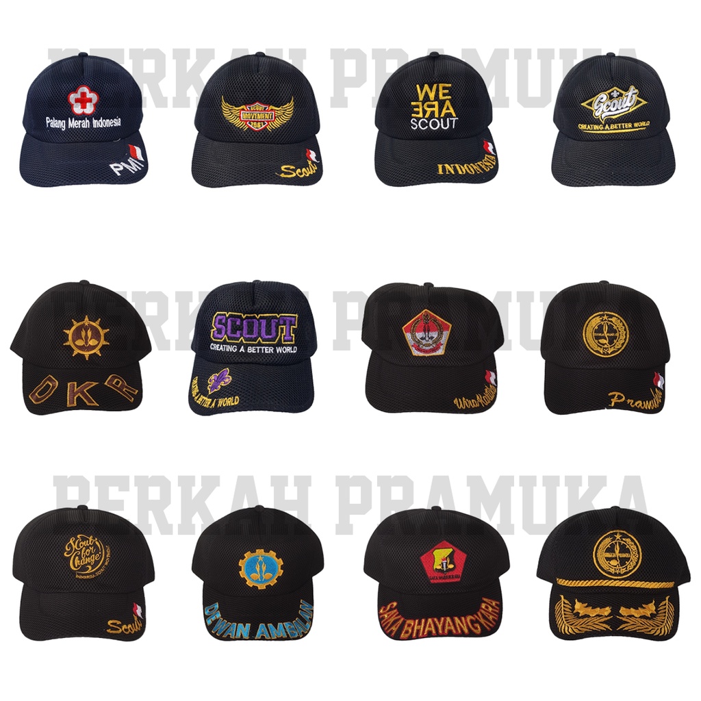 TOPI PRAMUKA JARING DOBELMESH AMBALAN SAKA WIRAKARTIKA BHAYANGKARA  SCOUT CHANGE GERAKAN PRAMUKA