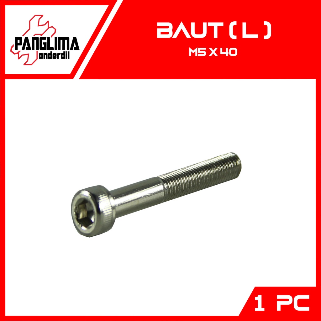 Baut L-L4 M5x40-5X40-M 5 x 40 Kunci-K 4 P-Pitch 0.8 Baud-Bolt