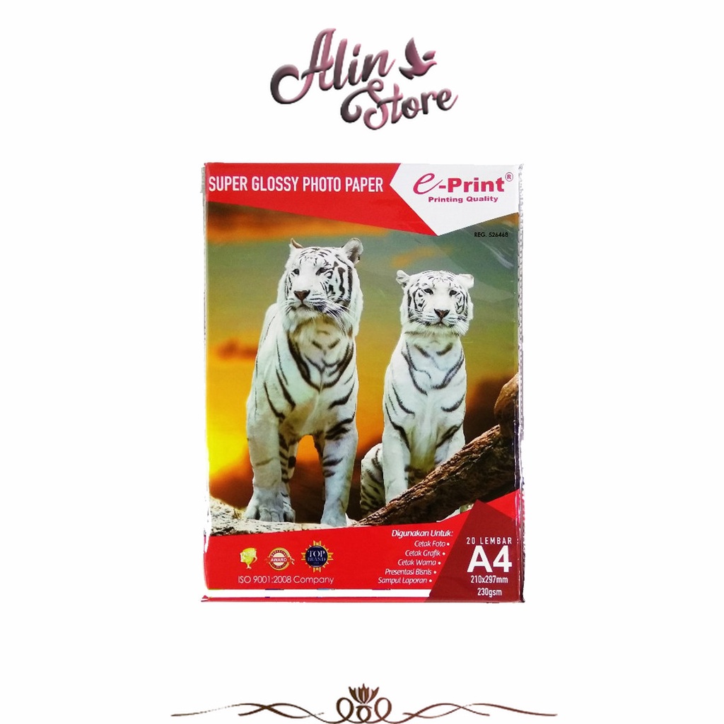 

Kertas Foto/ Photo Paper Super Glossy 230 Gsm A4 E-print
