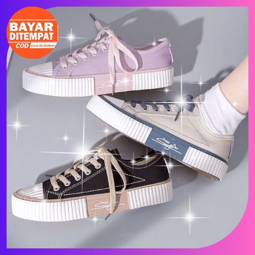 KZT-SW301 Sepatu Sneakers Canvas Wanita Impor - Sepetu wanita Kanvas