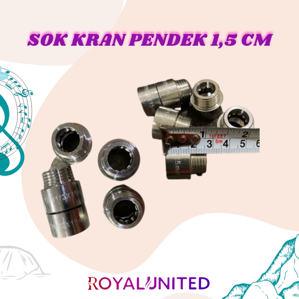 Sok Kran Pendek 1,5 cm Sambungan Premium