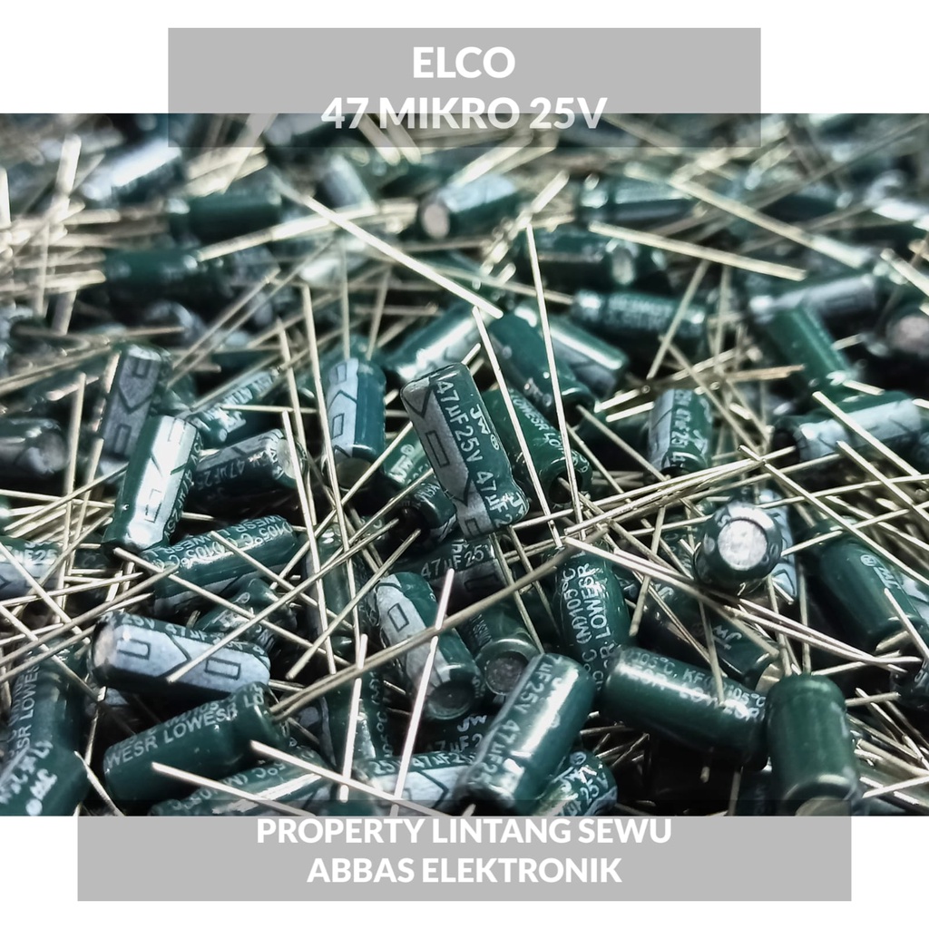 ELCO ELKO  2,2UF/50V - 4,7UF/50V - 10UF/50V - 47UF/25V - 100UF/16V