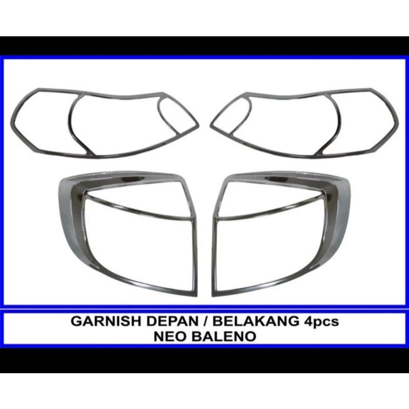 garnish lampu depan belakang neo baleno 2008 2009 2010