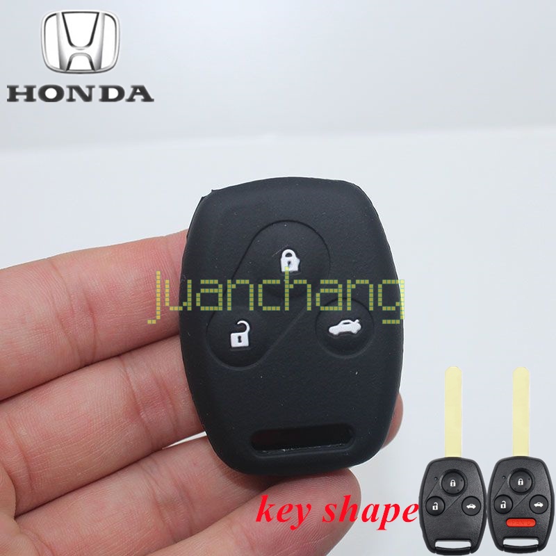 Case Kunci Fob 2 / 3 Tombol Bahan Silikon Untuk HONDA Jazz BRIO CRV Civic Insight Ridgeline HRV Jazz ACCORD