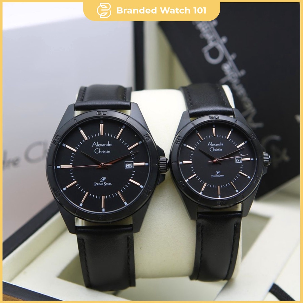 ORIGINAL Jam Tangan Pria &amp; Wanita Alexandre Christie AC 1011 / AC1011 / 1011 Garansi Resmi 1 Tahun, Leather