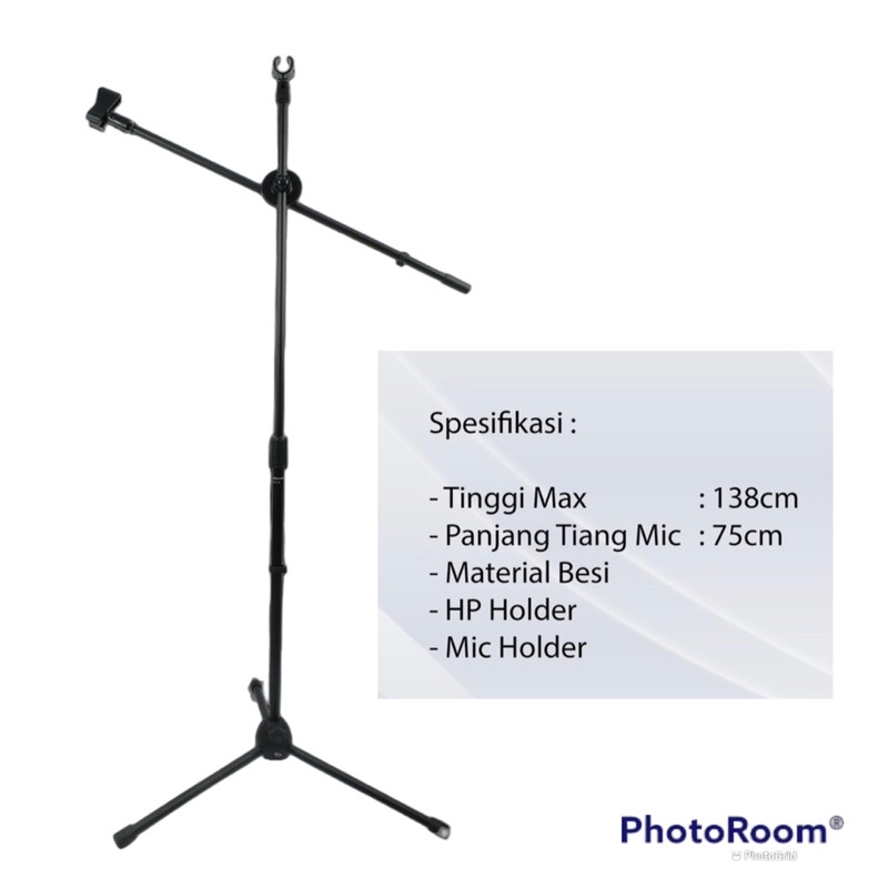 Stand / tiang mic Tinggi berdiri holder microphone