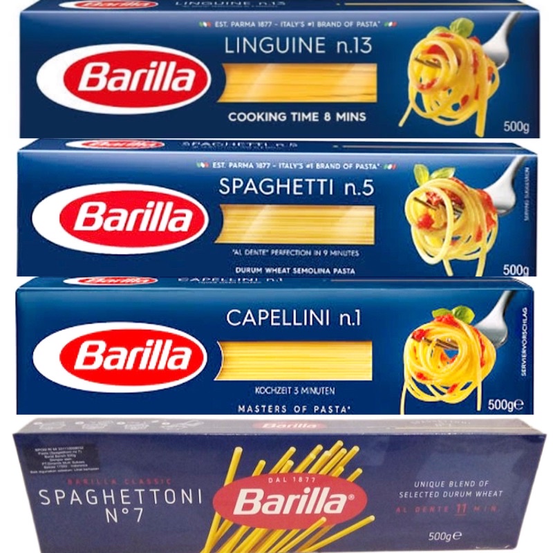 

Barilla / Pasta / 500GR / Spaghetti / Fettucce / Linguine / Spaghettoni / Fettuccine