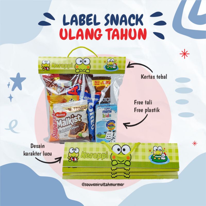 

PLASTIK LABEL SNACK ULTAH (UNISEX - READY STOCK)