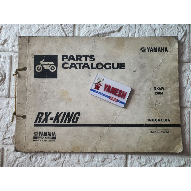 buku katalog catalogue yamaha rx king tahun 2004 copian
