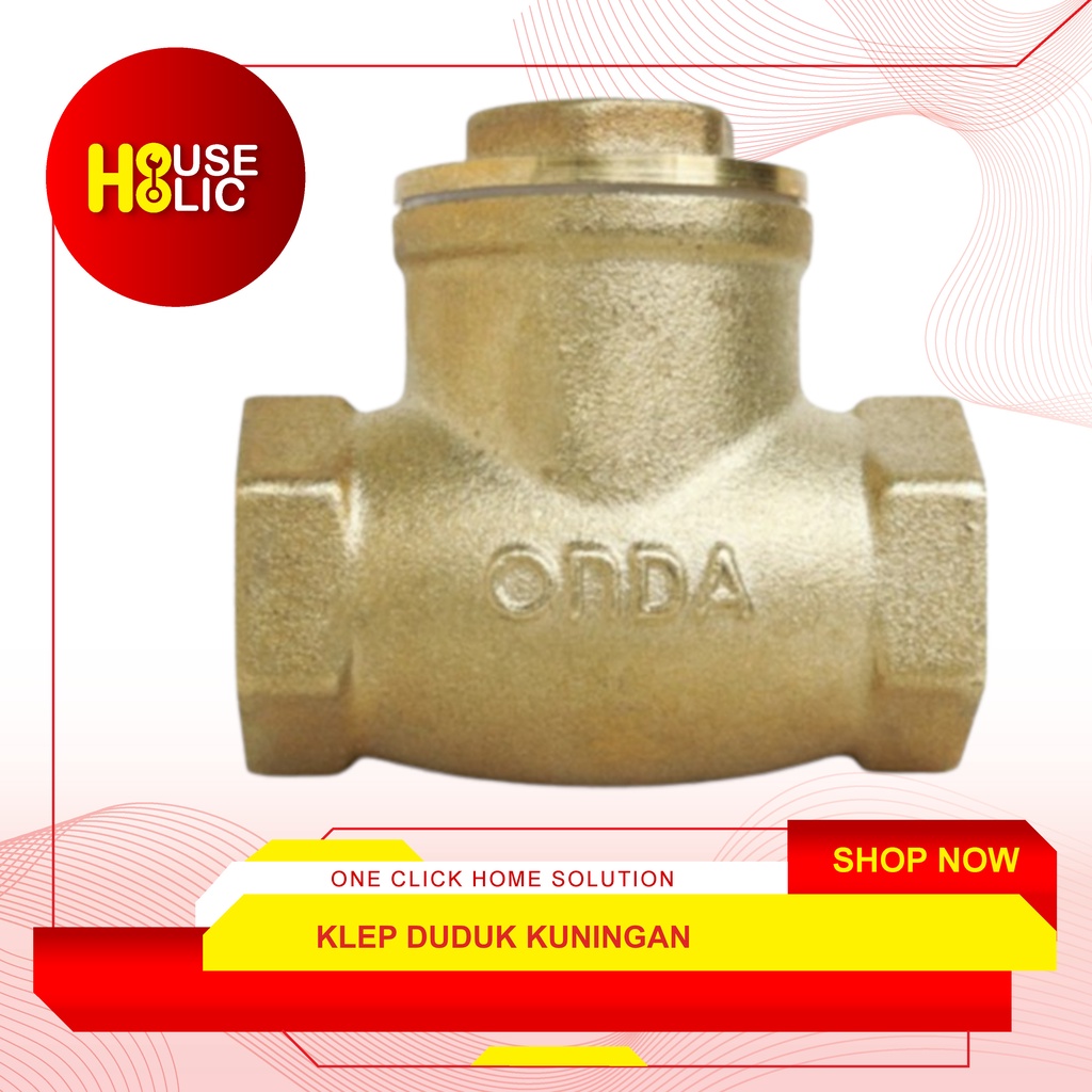 ONDA Klep Tidur Duduk Klep Tabok 3/4&quot; Inch Foot Valve Kuningan