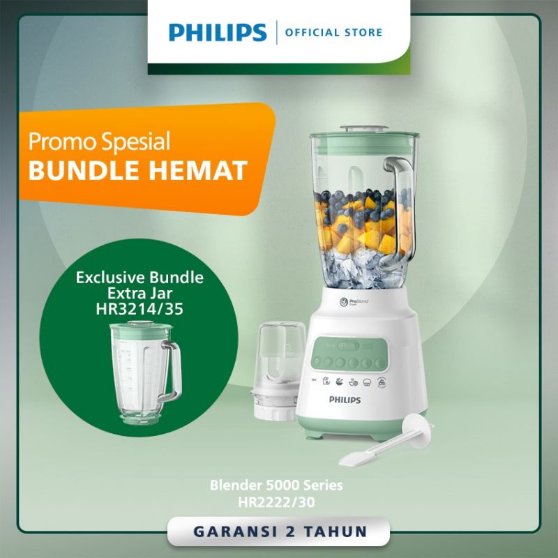 blender Philips 5000series HR2221 mika/bukan kaca