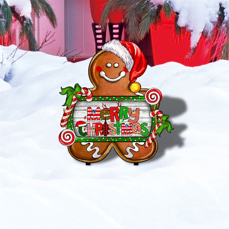 Zzz Hiasan Gantung Bentuk Gingerbread Untuk Dekorasi Taman / Outdoor