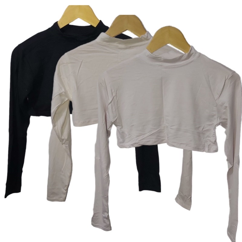 New Pakaian Dalaman Wanita Baju Manset Leher Sambung Setengah Badan Lengan Panjang hijab Jumbo Premi