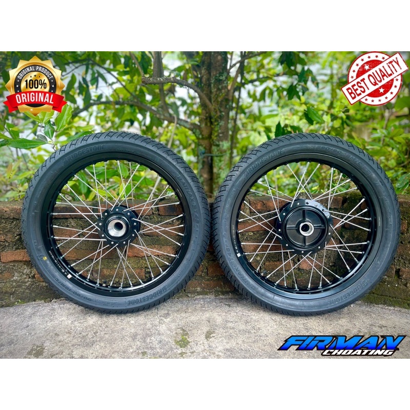 Velkset ban TK Racing Hitam Rx King Ring 18 Ban battlax (Sepasang)