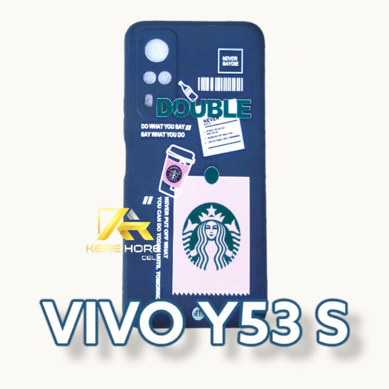 CASE VIVO Y53S SQUARE EDGE SOFTCASE STARBUCKS VIVO Y53S