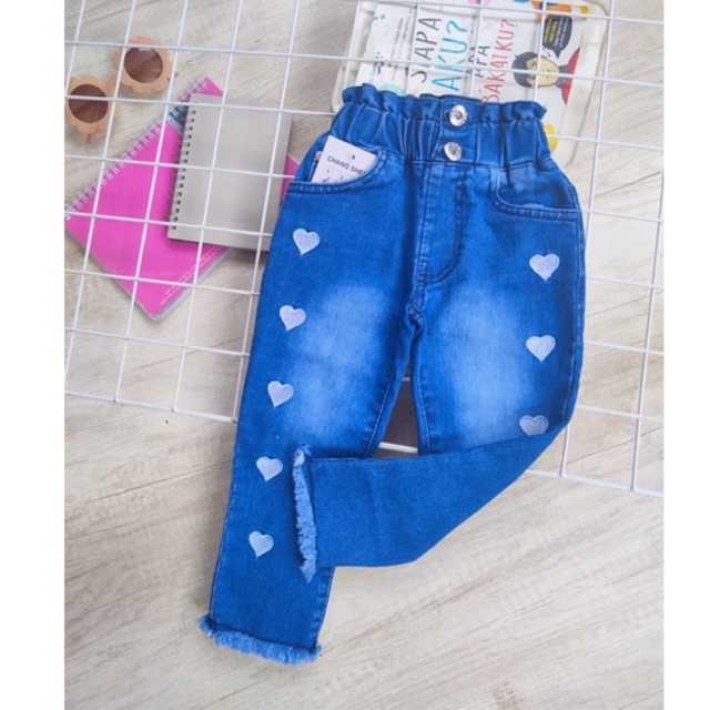 Celana anak jeans Anak love  3th-13th