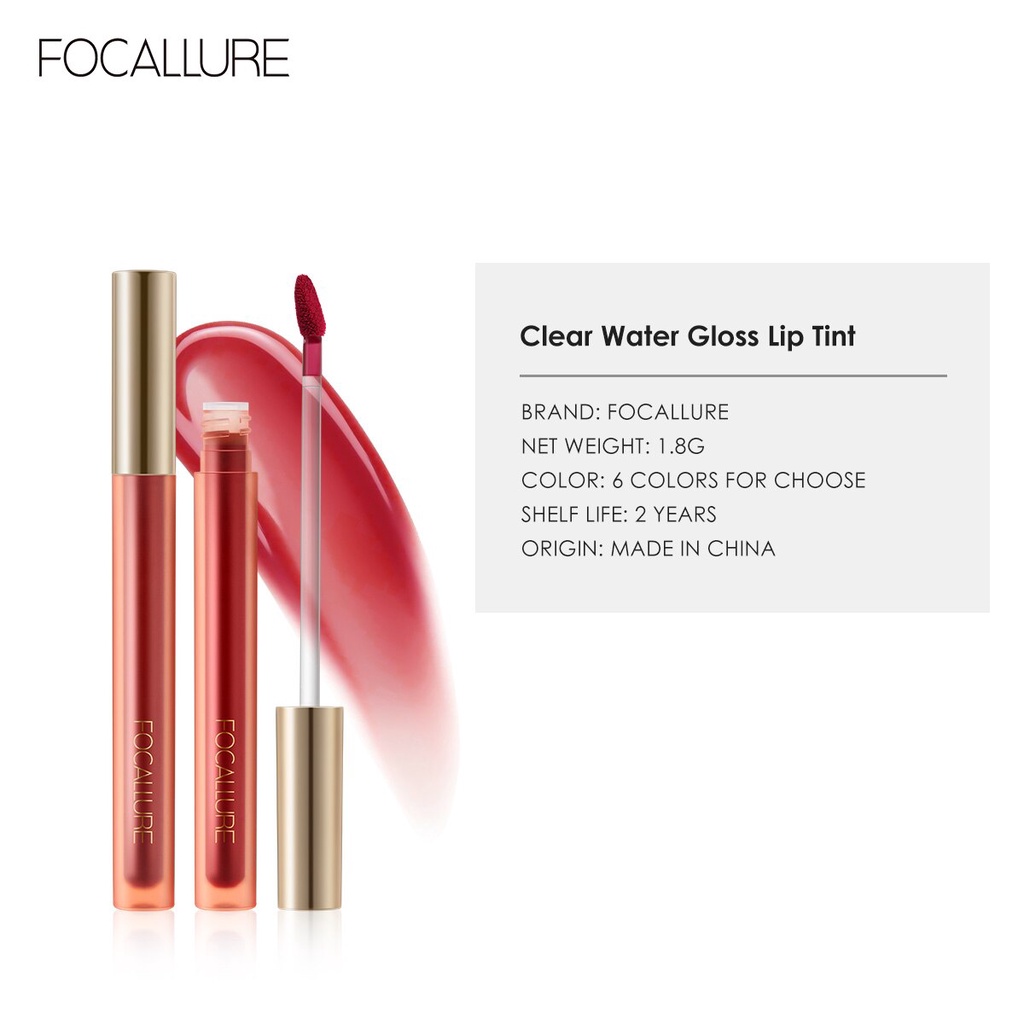 (READY &amp; ORI) Focallure Clear Water Gloss Lip Tint Liptint FA366 FA 366