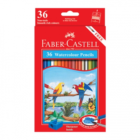 

Faber-Castell Watercolour Pencils Parrot 36L Pensil Warna Kayu 36 Warna Panjang