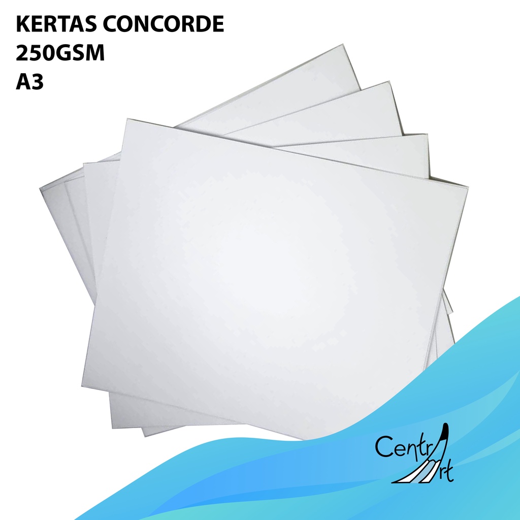 

KERTAS CONCORDE 250gsm A3 (5lbr)