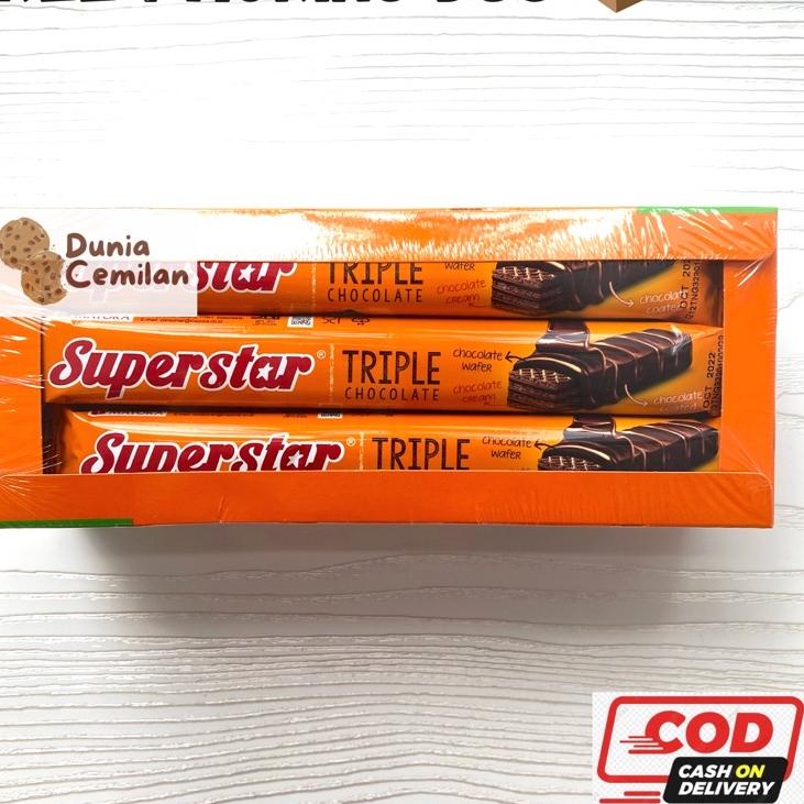 

Ready Now--[TERMURAH!!] Superstar Wafer 1 PAK (12X16gr) - Wafer Triple Chocolate