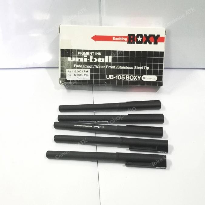 

^^^^^] Pulpen BOXY Uni ball hitam
