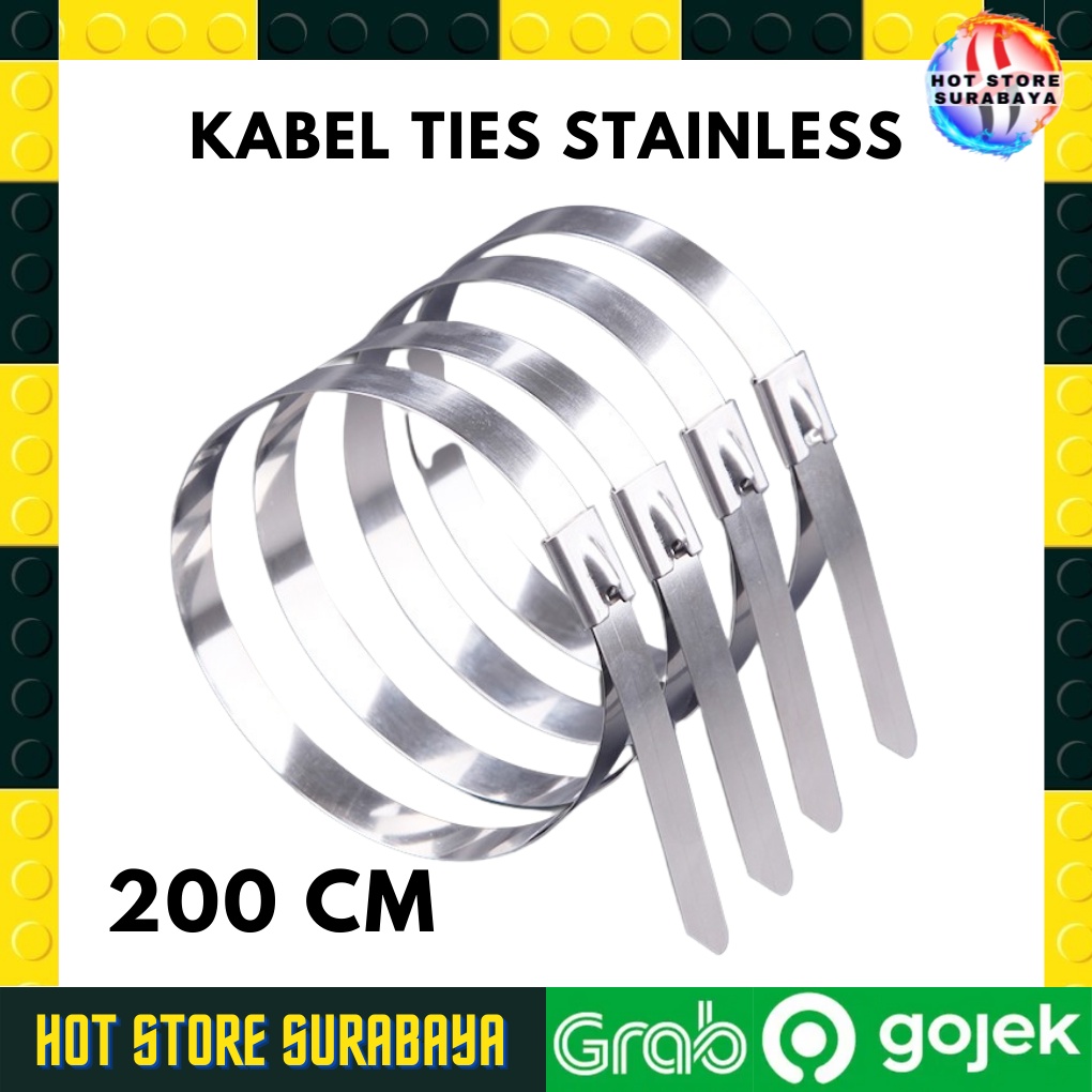 Kabel Tis Strapping 19 x 2 Meter Cable Tie Stainless Ties high quality ori