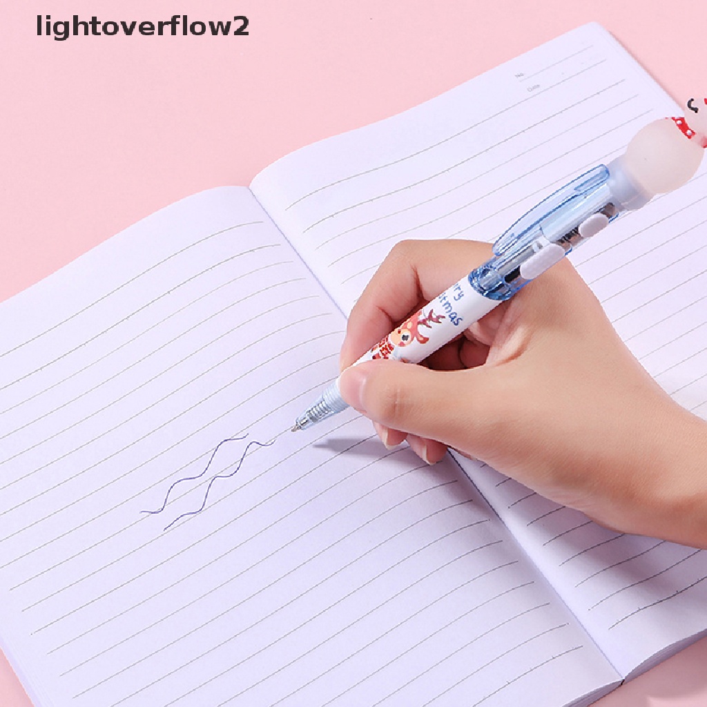 (lightoverflow2) Pulpen Dengan Lampu Motif Natal Untuk Anak-Anak