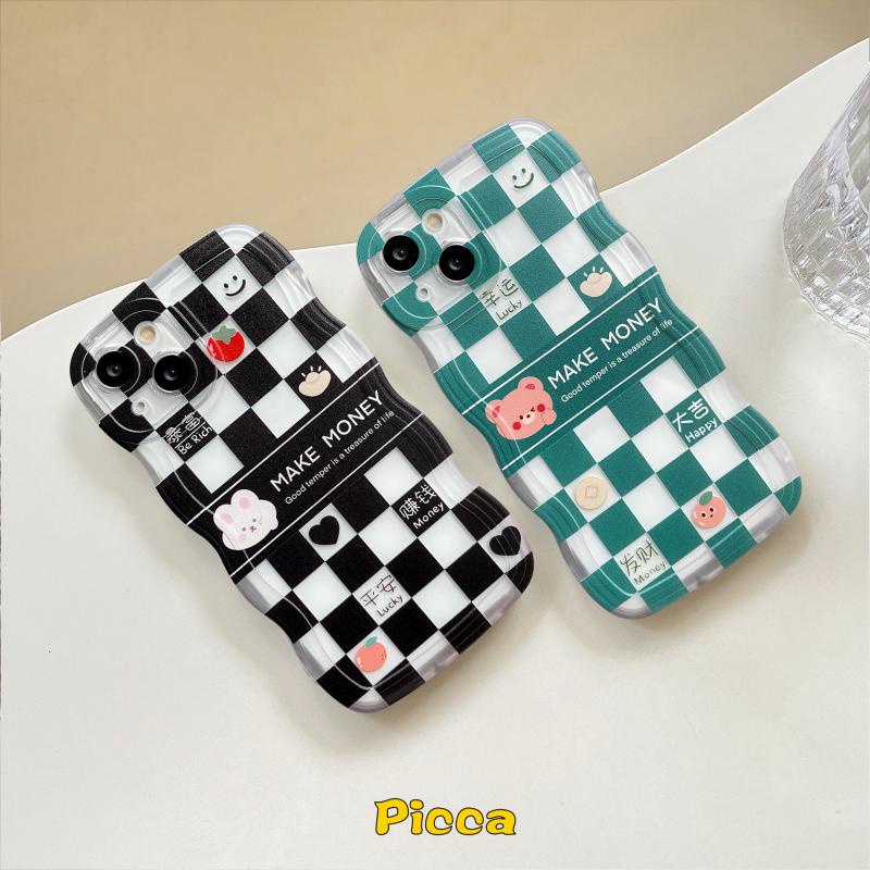 Soft Case Bahan Tpu Motif Beruang Kelinci Untuk IPhone 7 8 14 Plus 11 13 12 14 Pro Max XR 6 6s Plus XS Max X SE 2020