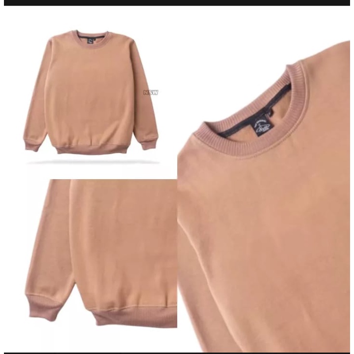 (BISA COD) Basic Sweater Polos Oblong Pria Wanita Best Seller bahan cotton fleece