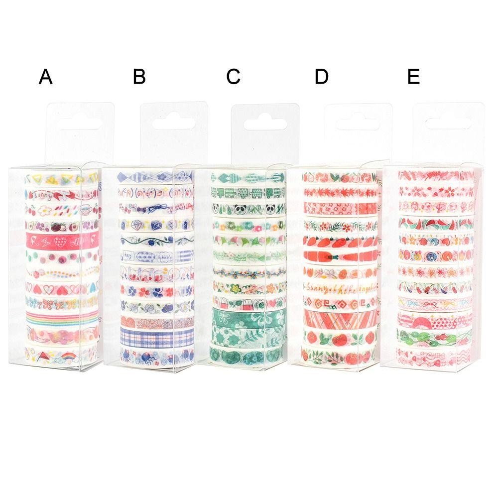 Nanas 12Rolls /Set Washi Tape Baru Kualitas Tinggi Gadis Hati Kecil Segar Kreatif Alat Tulis INS DIY Bahan