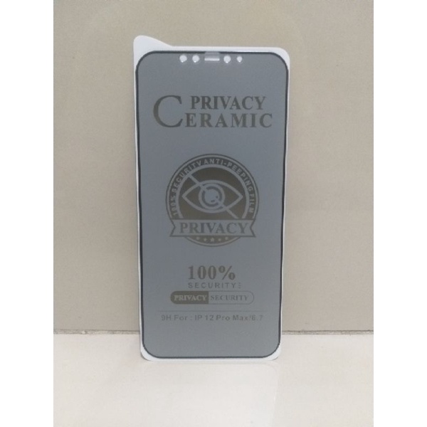 TEMPERED GLASS MATTE FILM CERAMIC PRIVACY SPY IPHONE 12 PRO MAX