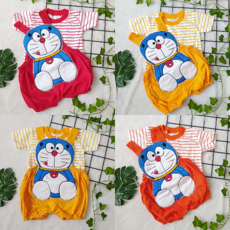 JUMPER BAYI KARAKTER DORAEMON SETELAN BAJU KODOK BAYI LAKI-LAKI PEREMPUAN