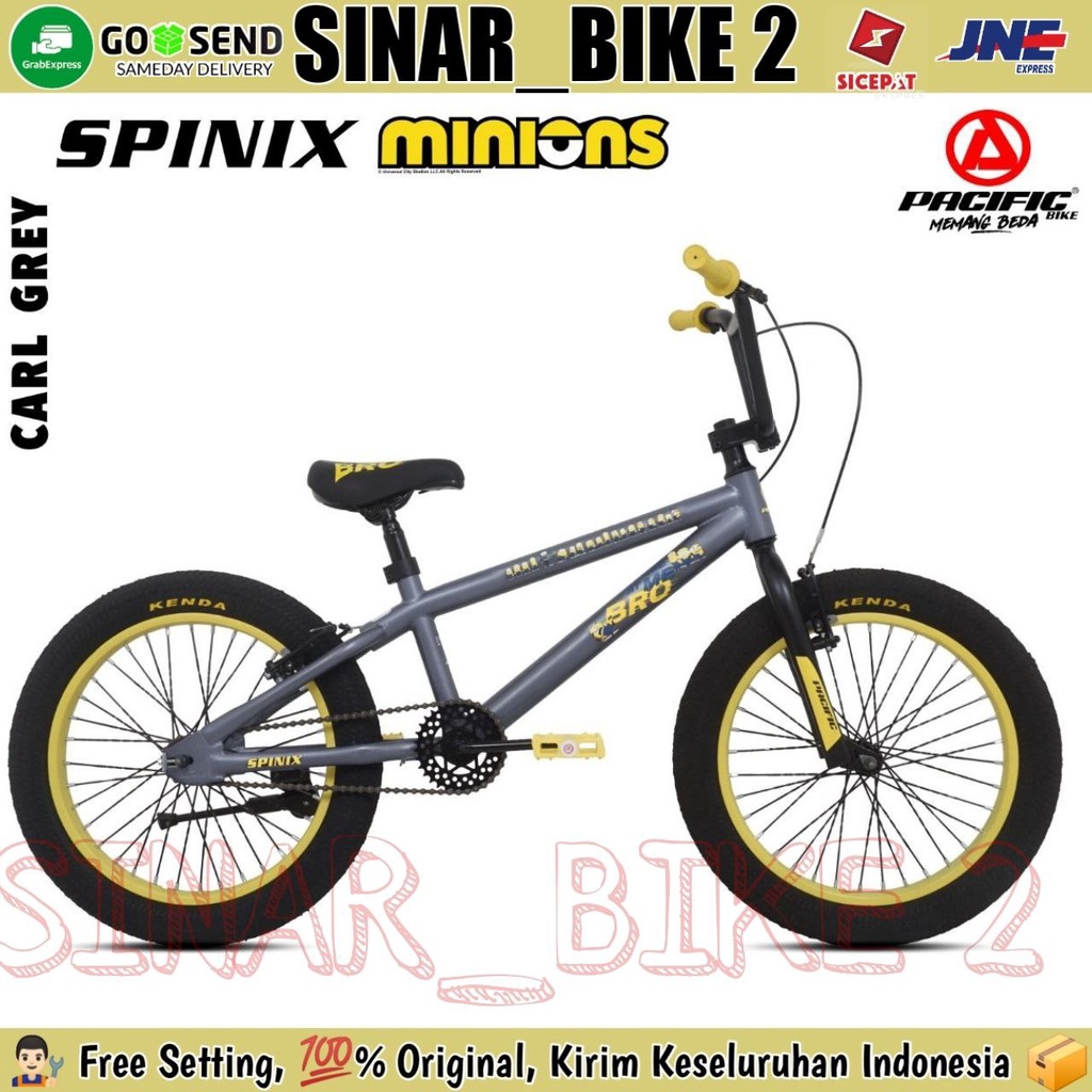 Sepeda BMX 20 Inch PACIFIC SPINIX MINIONS Ban Jumbo 3.0