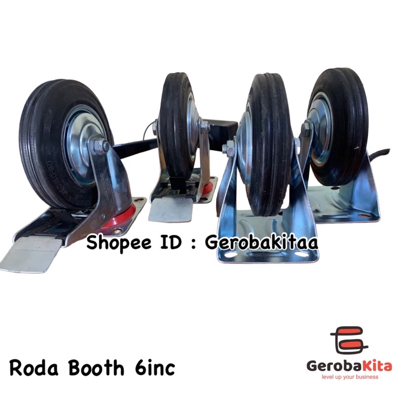 roda booth container/ roda gerobak/ roda 6inc / roda booth kontainer 6inc