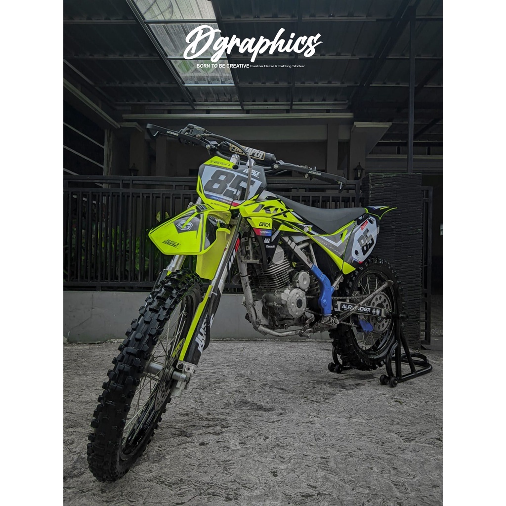 DECAL TRAIL / SUPERMOTO DECAL  KLX GORDON 150 DESAIN SIMPEL KLX 09.01