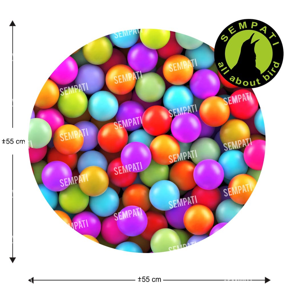 KARPET SANGKAR MURAI NO 1,2 &amp; 3  3DIMENSI MOTIF BOLA ALAS DASAR KANDANG BURUNG MURAI